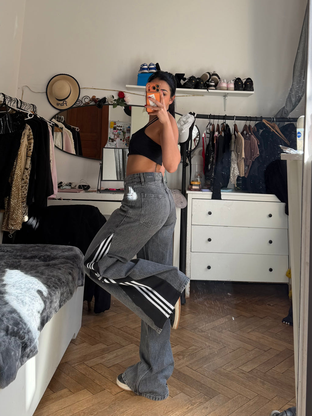 Custom AD Baggy Flared Jeans