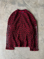 Unisex “signature” thermal in red cheetah