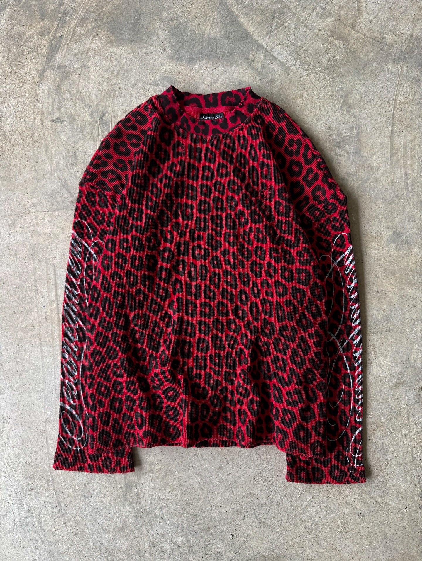 Unisex “signature” thermal in red cheetah